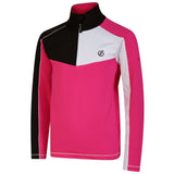 Dare 2b Kids' Formate II Core Stretch Long Sleeve Midlayer Top Gulfstream/Fjord Blue/Rusty Orange / Age 3-4-Gulfstream/Fjord Blue/Rusty Orange / Age 5-6-Gulfstream/Fjord Blue/Rusty Orange / Age 7-8-Gulfstream/Fjord Blue/Rusty Orange / Age 9-10-Gulfstream/Fjord Blue/Rusty Orange / Age 11-12 - 53 Degrees North 