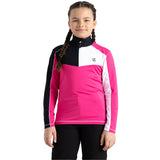 Dare 2b Kids' Formate II Core Stretch Long Sleeve Midlayer Top Gulfstream/Fjord Blue/Rusty Orange / Age 3-4-Gulfstream/Fjord Blue/Rusty Orange / Age 5-6-Gulfstream/Fjord Blue/Rusty Orange / Age 7-8-Gulfstream/Fjord Blue/Rusty Orange / Age 9-10-Gulfstream/Fjord Blue/Rusty Orange / Age 11-12 - 53 Degrees North 