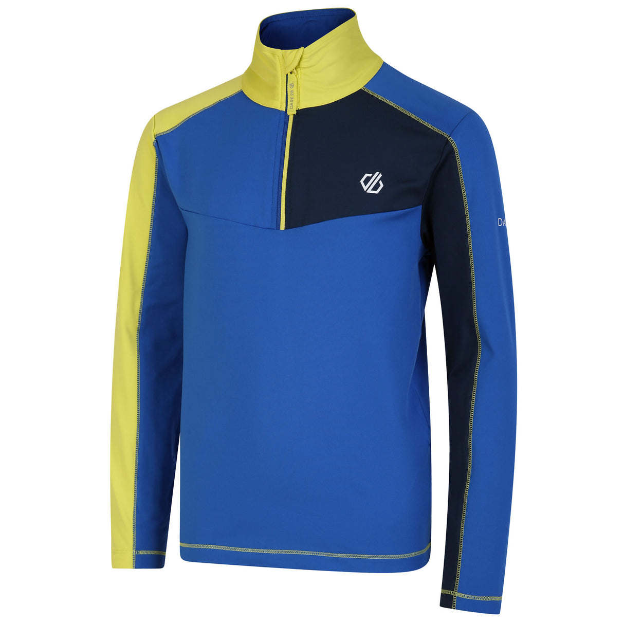 Dare 2b Kids' Formate II Core Stretch Long Sleeve Midlayer Top Gulfstream/Fjord Blue/Rusty Orange / Age 3-4-Gulfstream/Fjord Blue/Rusty Orange / Age 5-6-Gulfstream/Fjord Blue/Rusty Orange / Age 7-8-Gulfstream/Fjord Blue/Rusty Orange / Age 9-10-Gulfstream/Fjord Blue/Rusty Orange / Age 11-12 - 53 Degrees North 