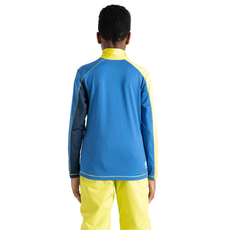 Dare 2b Kids' Formate II Core Stretch Long Sleeve Midlayer Top Gulfstream/Fjord Blue/Rusty Orange / Age 3-4-Gulfstream/Fjord Blue/Rusty Orange / Age 5-6-Gulfstream/Fjord Blue/Rusty Orange / Age 7-8-Gulfstream/Fjord Blue/Rusty Orange / Age 9-10-Gulfstream/Fjord Blue/Rusty Orange / Age 11-12 - 53 Degrees North 