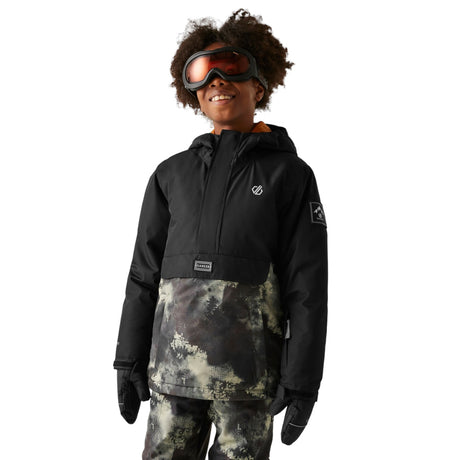 Dare 2b Kids' Freehand Jacket Black/Distressed Print / Age 5-6-Black/Distressed Print / Age 7-8-Black/Distressed Print / Age 9-10-Black/Distressed Print / Age 11-12-Black/Distressed Print / Age 13 - 53 Degrees North 