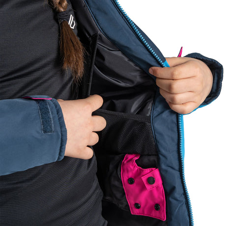 Dare 2b Kids' Impose III Ski Jacket Ebony Grey/Black / Age 3-4-Ebony Grey/Black / Age 5-6-Ebony Grey/Black / Age 7-8-Ebony Grey/Black / Age 9-10-Ebony Grey/Black / Age 11-12 - 53 Degrees North 