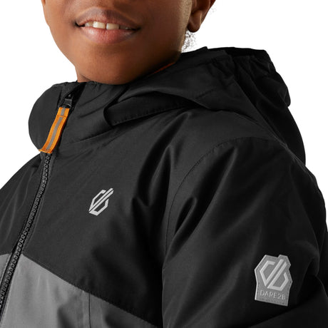 Dare 2b Kids' Impose Jacket Black/Iron Gate / Age 5-6-Black/Iron Gate / Age 7-8-Black/Iron Gate / Age 9-10-Black/Iron Gate / Age 11-12-Black/Iron Gate / Age 13 - 53 Degrees North 