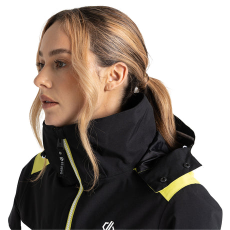 Dare 2b Women's Carving Ski Jacket Yellow Plum/Black / X-Small-Yellow Plum/Black / Small-Yellow Plum/Black / Medium-Yellow Plum/Black / Large-Yellow Plum/Black / X-Large - 53 Degrees North 