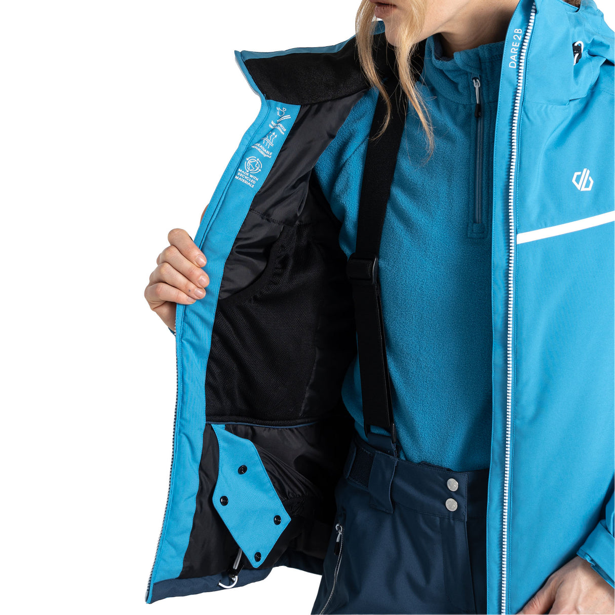 Dare 2b Women's Carving Ski Jacket Yellow Plum/Black / X-Small-Yellow Plum/Black / Small-Yellow Plum/Black / Medium-Yellow Plum/Black / Large-Yellow Plum/Black / X-Large - 53 Degrees North 