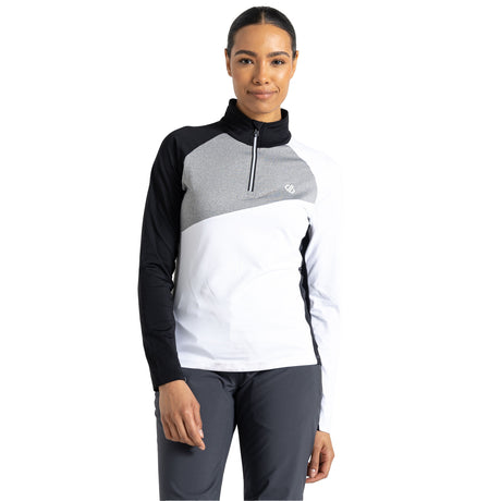 Dare 2b Women's Ice Core Stretch Midlayer Top Black/Ebony Grey / X-Small-Black/Ebony Grey / Small-Black/Ebony Grey / Medium-Black/Ebony Grey / Large-Black/Ebony Grey / X-Large - 53 Degrees North 