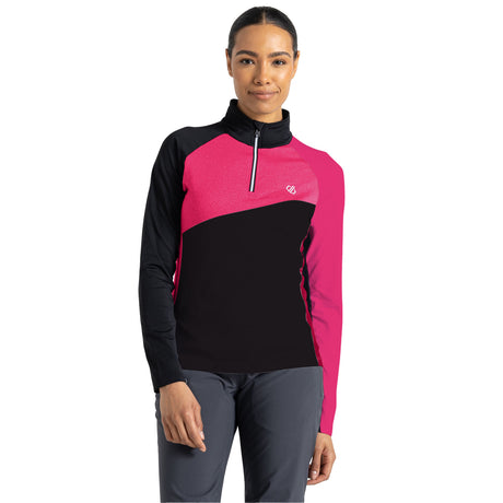 Dare 2b Women's Ice Core Stretch Midlayer Top Black/Ebony Grey / X-Small-Black/Ebony Grey / Small-Black/Ebony Grey / Medium-Black/Ebony Grey / Large-Black/Ebony Grey / X-Large - 53 Degrees North 