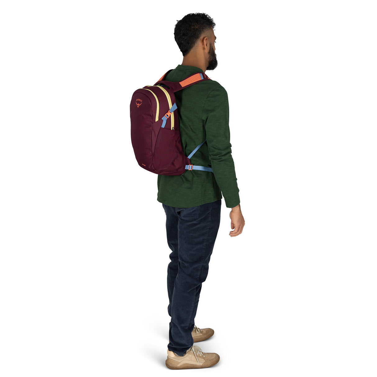 Osprey Daylite Backpack Moody Burgundy-Blue Spikemoss/Alkaline-Black-Cascade Blue/Latte Brown #- 53 Degrees North 