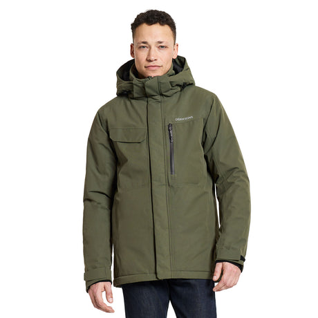 Didriksons Men's Stefan Waterproof Insulated Jacket Deep Green / Small - 53 Degrees North