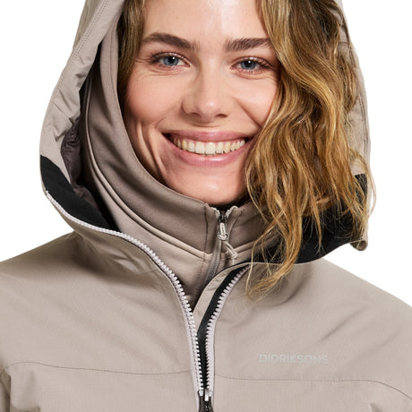 Didriksons Women's Marget Waterproof Insulated Parka Ash Brown / Small-Ash Brown / Medium-Ash Brown / Large-Ash Brown / X-Large-Light Moss / Small - 53 Degrees North 