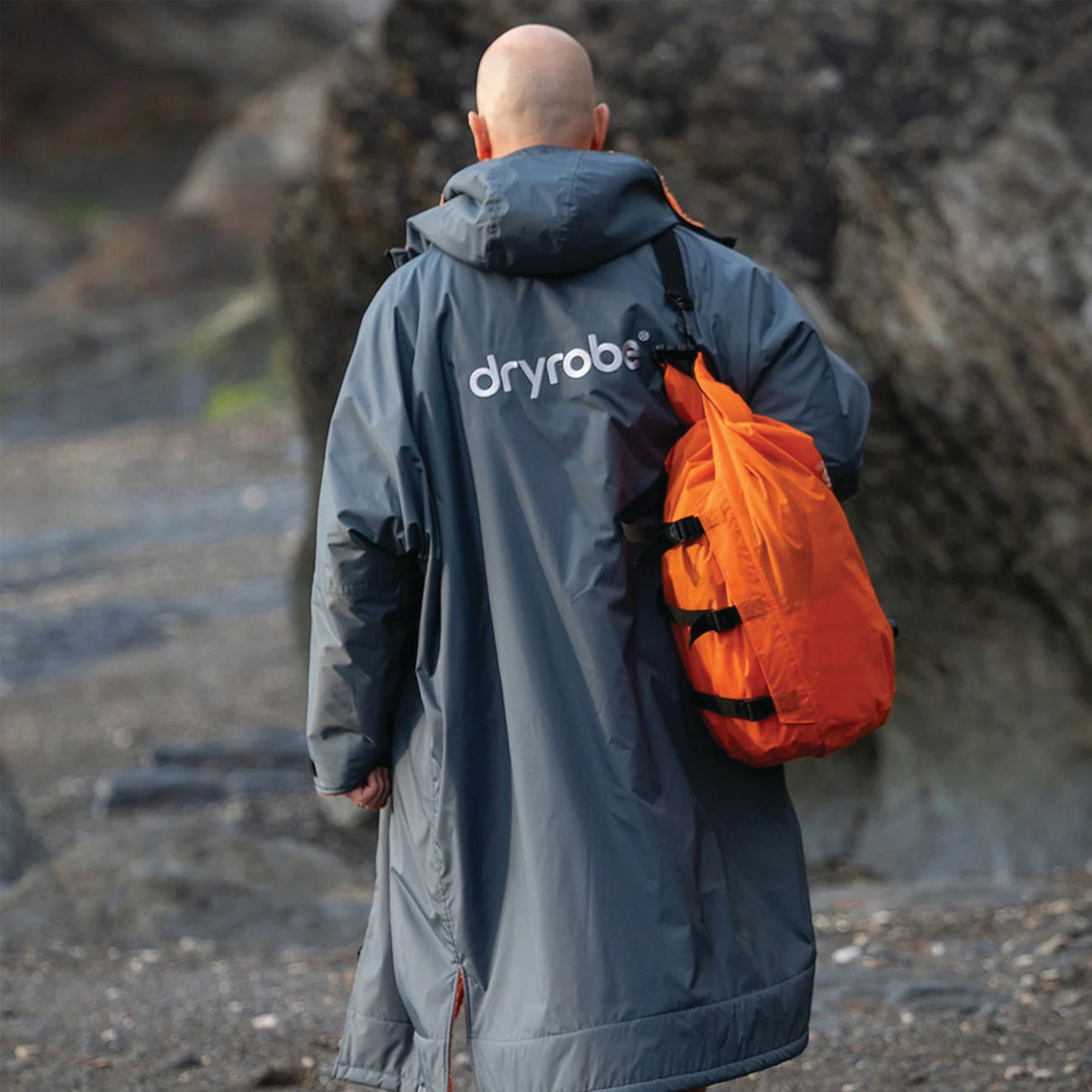 Dryrobe Advance Long Sleeve Changing Robe Dark Grey/Orange / Small-Dark Grey/Orange / Medium-Dark Grey/Orange / Large-Black/Grey / X-Small-Black/Grey / Small - 53 Degrees North 