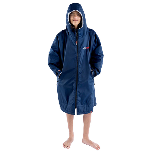 Dryrobe Kids' Advance Long Sleeve Changing Robe Navy/Grey / X-Small-Navy/Grey / Small-Black/Pink / Small - 53 Degrees North 
