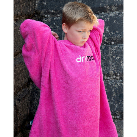 Dryrobe Kids' Organic Cotton Towel Robe Pink / X-Small-Pink / Small-Navy / X-Small-Navy / Small - 53 Degrees North 
