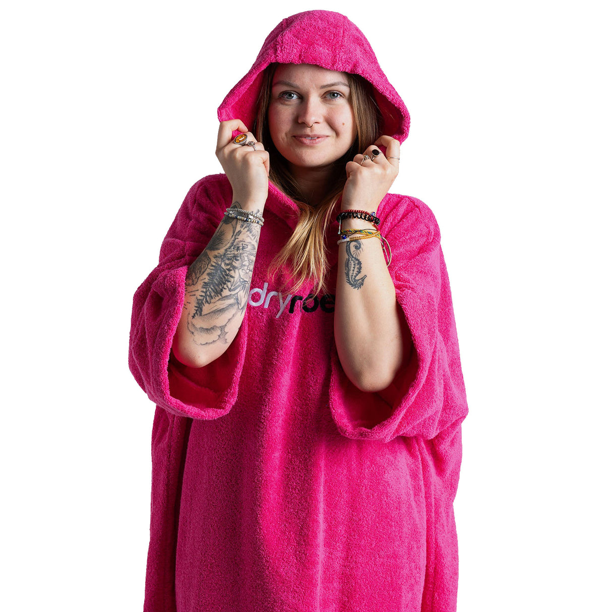 Dryrobe Organic Cotton Towel Robe Navy / Medium-Navy / Large-Pink / Small-Pink / Medium - 53 Degrees North 