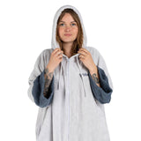 Dryrobe Zip Through Towel Robe Nimbus Cloud / Small-Nimbus Cloud / Medium-Deep Sea Blue / Small-Deep Sea Blue / Medium - 53 Degrees North 