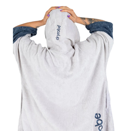 Dryrobe Zip Through Towel Robe Nimbus Cloud / Small-Nimbus Cloud / Medium-Deep Sea Blue / Small-Deep Sea Blue / Medium - 53 Degrees North 