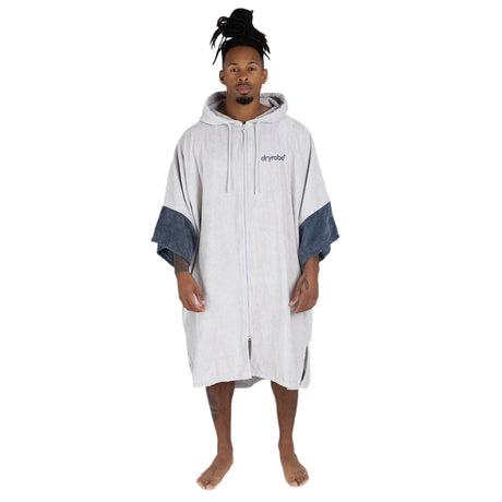 Dryrobe Zip Through Towel Robe Nimbus Cloud / Small-Nimbus Cloud / Medium-Deep Sea Blue / Small-Deep Sea Blue / Medium - 53 Degrees North 