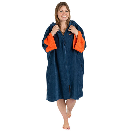 Dryrobe Zip Through Towel Robe Nimbus Cloud / Small-Nimbus Cloud / Medium-Deep Sea Blue / Small-Deep Sea Blue / Medium - 53 Degrees North 