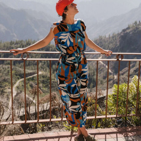 Passenger Women's Thimbleberry Jumpsuit Mountain Foliage Blue / X-Small-Mountain Foliage Blue / Small-Mountain Foliage Blue / Medium-Mountain Foliage Blue / Large-Mountain Foliage Blue / X-Large #- 53 Degrees North 