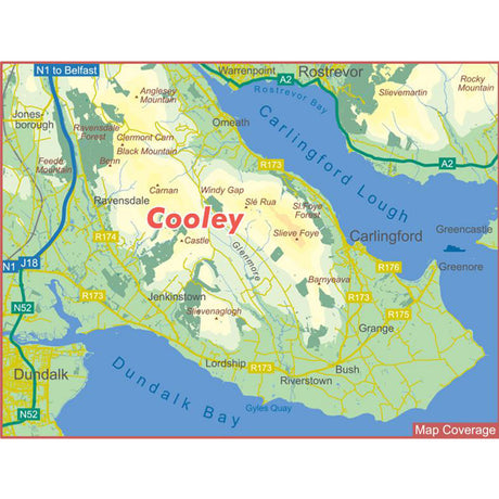 EastWest Mapping Cooley Waterproof Map Default Title - 53 Degrees North 