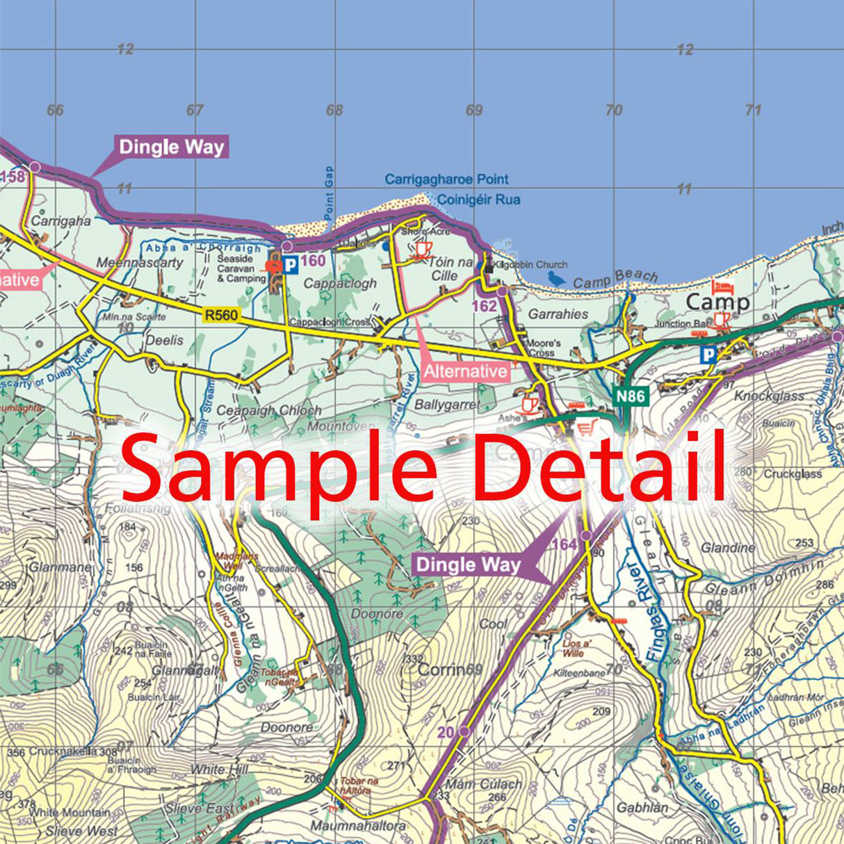 EastWest Mapping Dingle Way Waterproof Map Default Title - 53 Degrees North 