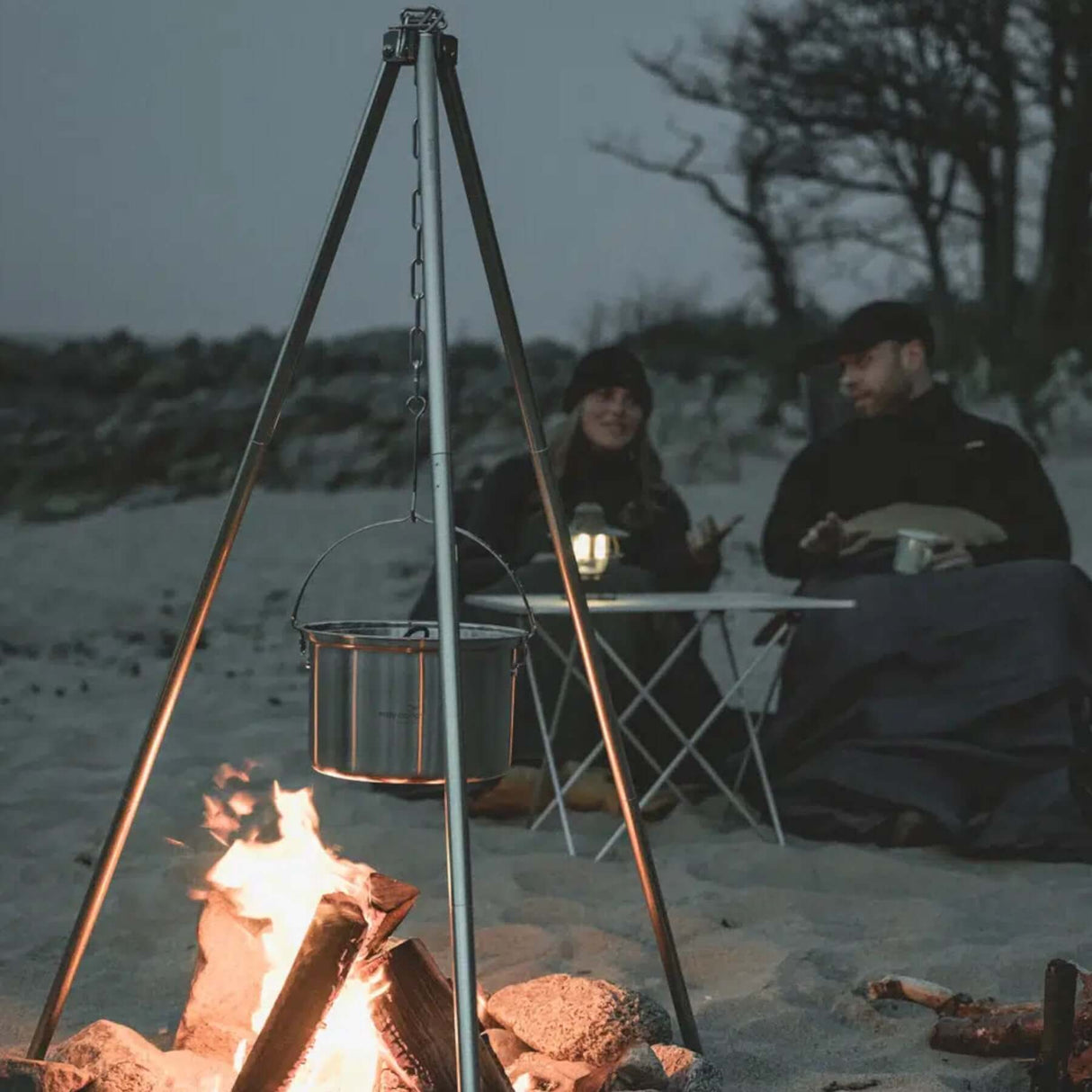 Easy Camp Campfire Aluminum Tripod Silver - 53 Degrees North 