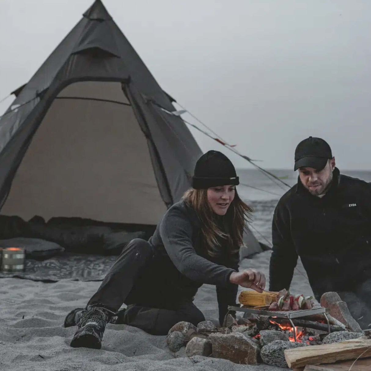 Easy Camp Otra Tipi Festival Tent Dark Sand - 53 Degrees North 