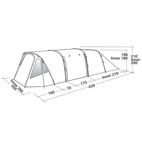Easy Camp Palmdale 500 Lux 5-Person Tent Blue - 53 Degrees North