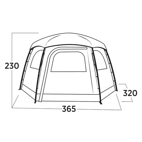 Easy Camp Sandland Yurt 6-Person Festival Tent Dark Sand - 53 Degrees North