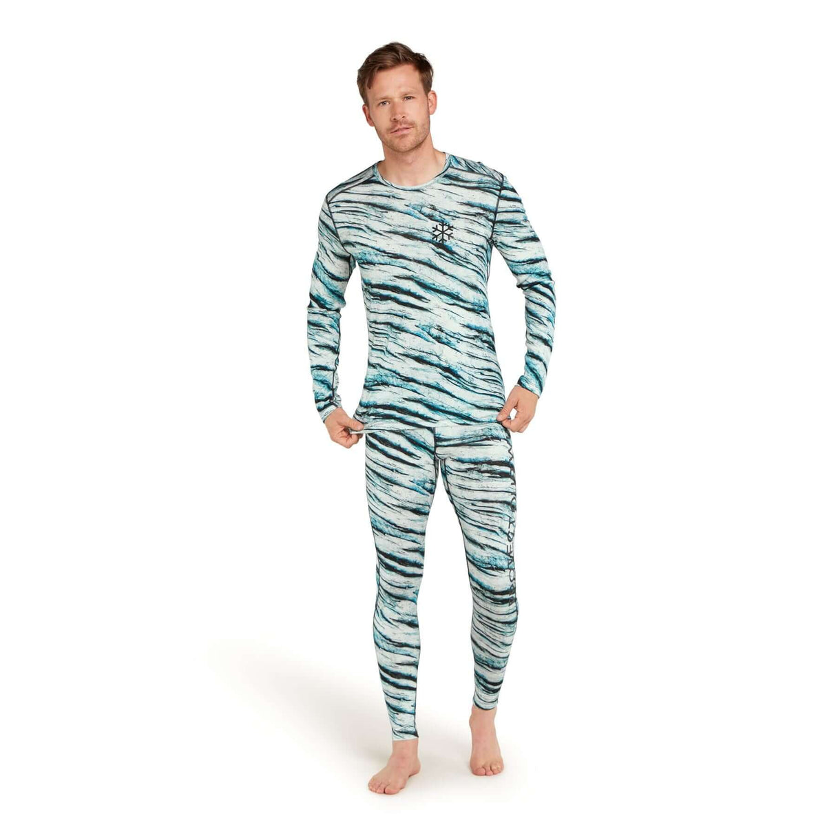 Icebreaker Men's 200 Oasis Long Sleeve Crewe Protect Our Winters AOP Snow/AOP / Small-Snow/AOP / Medium-Snow/AOP / Large-Snow/AOP / X-Large-Snow/AOP / XX-Large #- 53 Degrees North 