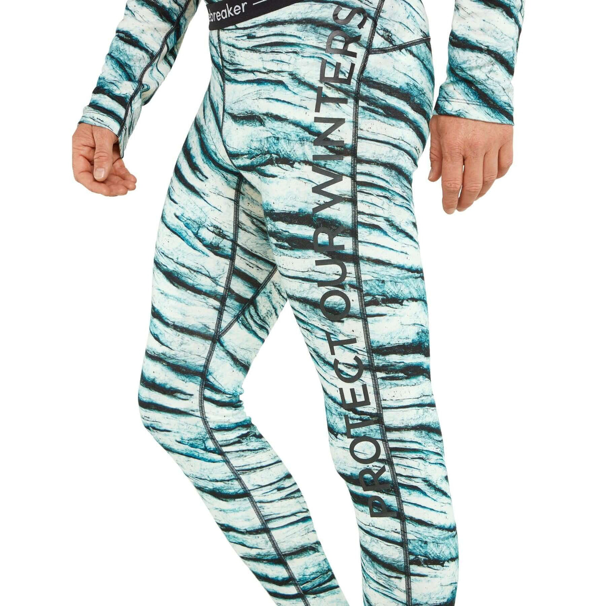 Icebreaker Men's 200 Oasis Leggings Protect Our Winters AOP Snow/AOP / Small-Snow/AOP / Medium-Snow/AOP / Large-Snow/AOP / X-Large-Snow/AOP / XX-Large #- 53 Degrees North 