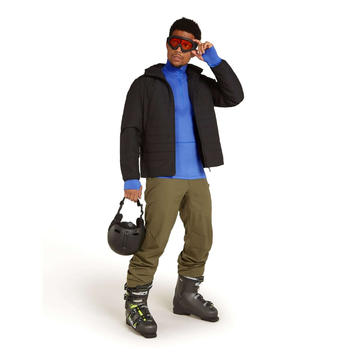 Icebreaker Men's 200 Zoneknit Long Sleeve Half Zip Baselayer Brilliant/Baja / Small-Brilliant/Baja / Medium-Brilliant/Baja / Large-Brilliant/Baja / X-Large-Brilliant/Baja / XX-Large #- 53 Degrees North 