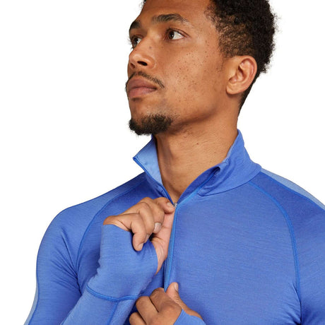 Icebreaker Men's 200 Zoneknit Long Sleeve Half Zip Baselayer Brilliant/Baja / Small-Brilliant/Baja / Medium-Brilliant/Baja / Large-Brilliant/Baja / X-Large-Brilliant/Baja / XX-Large #- 53 Degrees North 