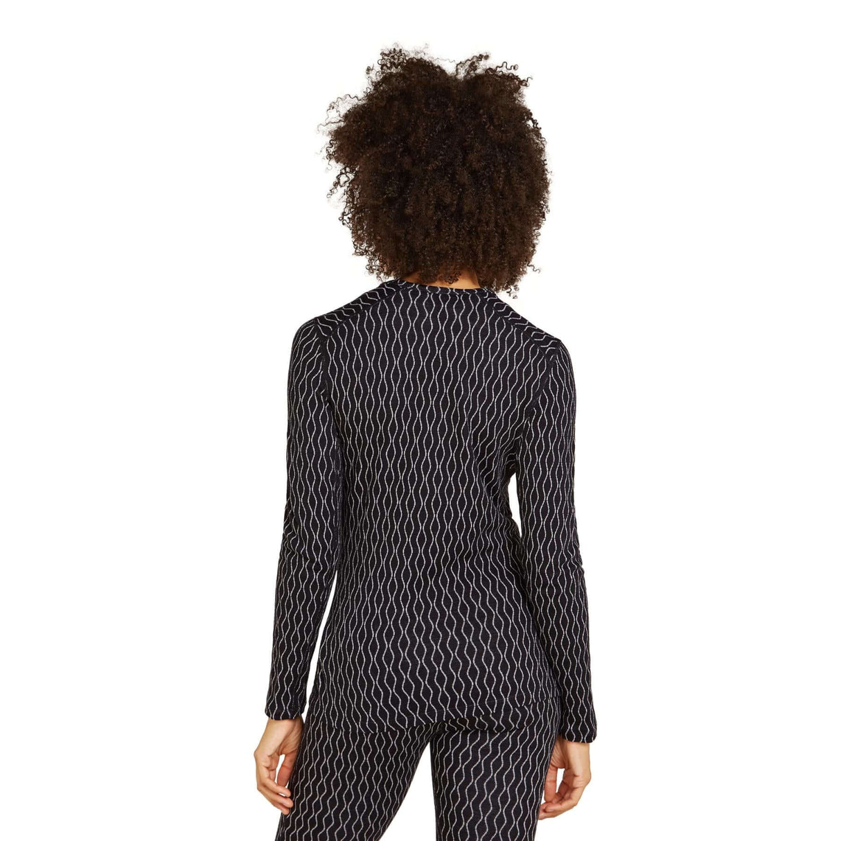 Icebreaker Women's 260 Vertex Long Sleeve Crewe On-Piste Black/Snow / X-Small-Black/Snow / Small-Black/Snow / Medium-Black/Snow / Large-Black/Snow / X-Large #- 53 Degrees North 