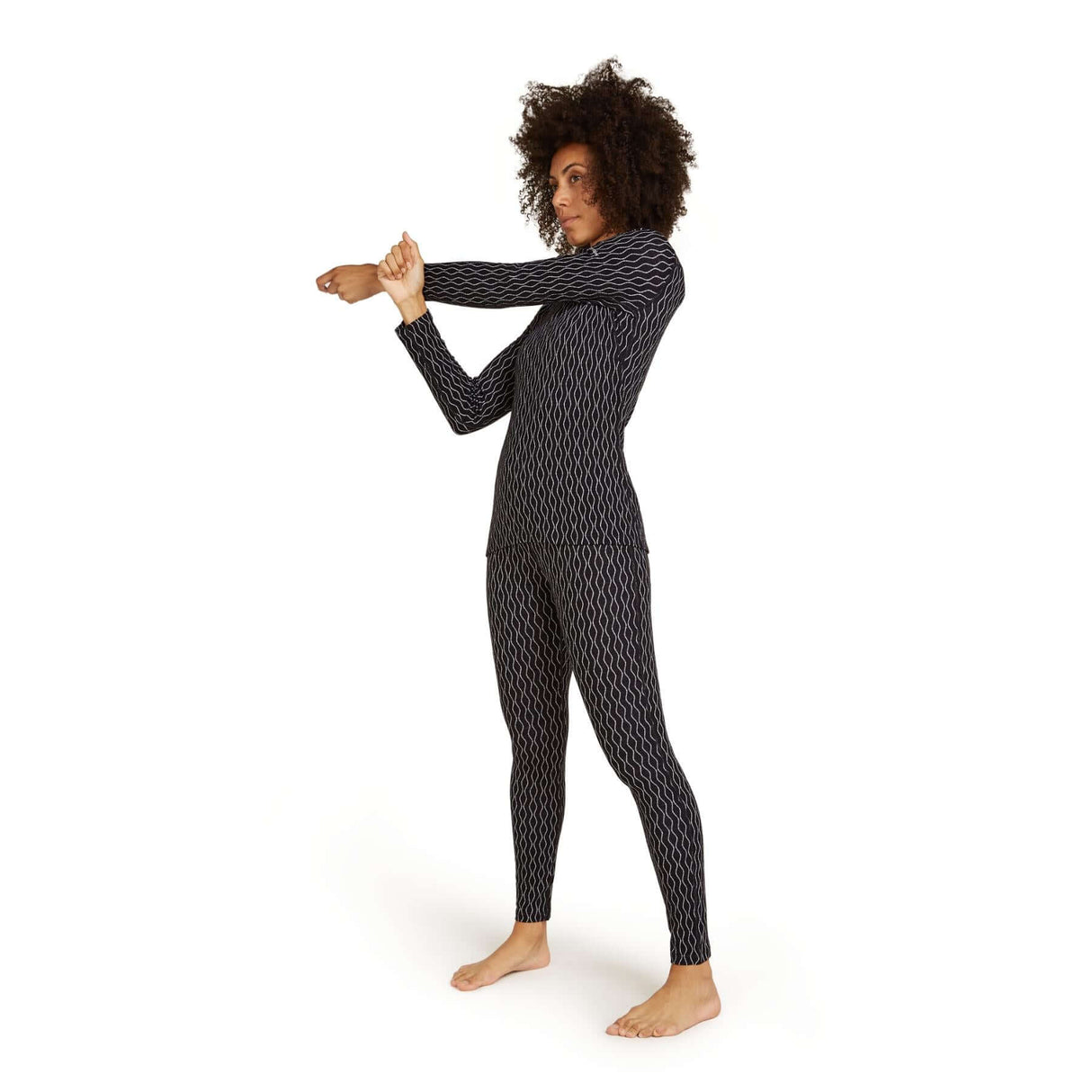 Icebreaker Women's 260 Vertex Long Sleeve Crewe On-Piste Black/Snow / X-Small-Black/Snow / Small-Black/Snow / Medium-Black/Snow / Large-Black/Snow / X-Large #- 53 Degrees North 