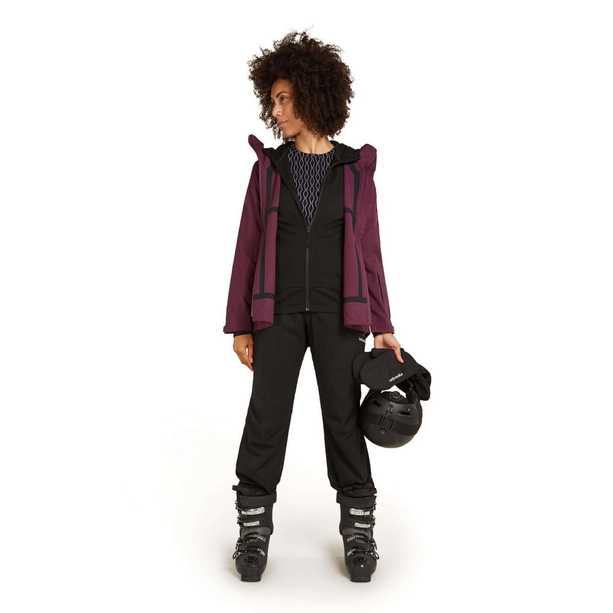 Icebreaker Women's 260 Vertex Long Sleeve Crewe On-Piste Black/Snow / X-Small-Black/Snow / Small-Black/Snow / Medium-Black/Snow / Large-Black/Snow / X-Large #- 53 Degrees North 