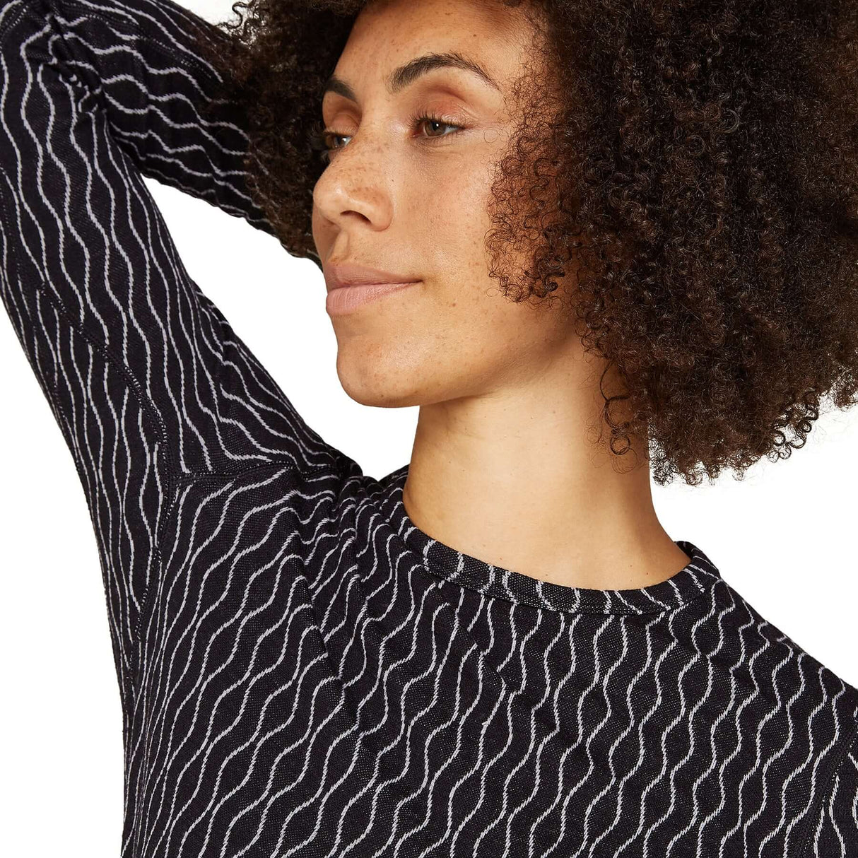 Icebreaker Women's 260 Vertex Long Sleeve Crewe On-Piste Black/Snow / X-Small-Black/Snow / Small-Black/Snow / Medium-Black/Snow / Large-Black/Snow / X-Large #- 53 Degrees North 