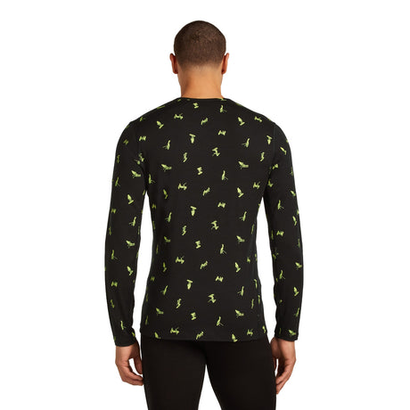 Icebreaker Men's 200 Oasis Long Sleeve Crewe Snow Day Crew Black/Peridot/AOP / Small-Black/Peridot/AOP / Medium-Black/Peridot/AOP / Large-Black/Peridot/AOP / X-Large-Atlantis/Topaz/AOP / Small #- 53 Degrees North 