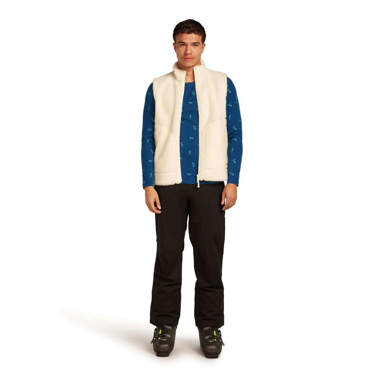 Icebreaker Men's 200 Oasis Long Sleeve Crewe Snow Day Crew Black/Peridot/AOP / Small-Black/Peridot/AOP / Medium-Black/Peridot/AOP / Large-Black/Peridot/AOP / X-Large-Atlantis/Topaz/AOP / Small #- 53 Degrees North 