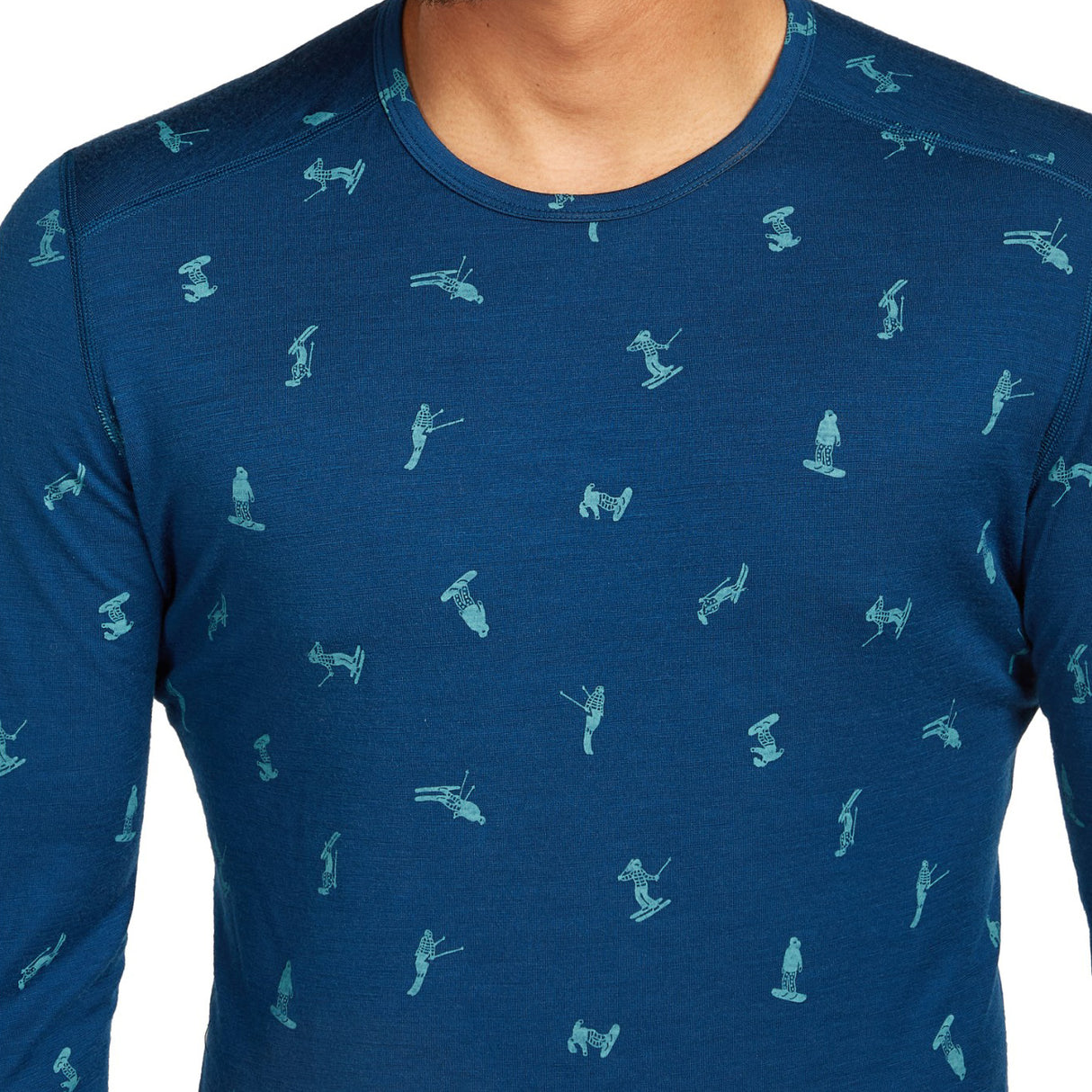 Icebreaker Men's 200 Oasis Long Sleeve Crewe Snow Day Crew Black/Peridot/AOP / Small-Black/Peridot/AOP / Medium-Black/Peridot/AOP / Large-Black/Peridot/AOP / X-Large-Atlantis/Topaz/AOP / Small #- 53 Degrees North 