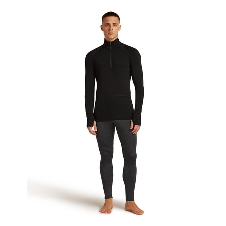 Icebreaker Men's 260 Zoneknit Long Sleeve Half Zip Baselayer Black / Small-Black / Medium-Black / Large-Black / X-Large-Black / XX-Large #- 53 Degrees North 