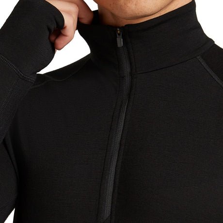 Icebreaker Men's 260 Zoneknit Long Sleeve Half Zip Baselayer Black / Small-Black / Medium-Black / Large-Black / X-Large-Black / XX-Large #- 53 Degrees North 