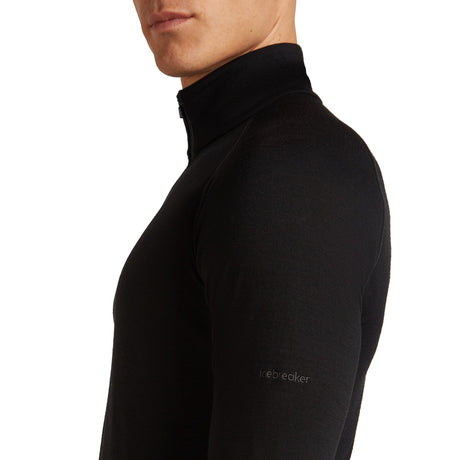 Icebreaker Men's 260 Zoneknit Long Sleeve Half Zip Baselayer Black / Small-Black / Medium-Black / Large-Black / X-Large-Black / XX-Large #- 53 Degrees North 