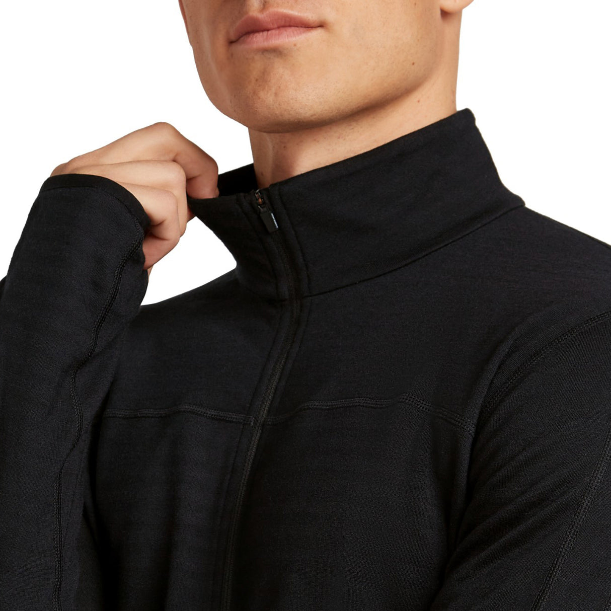 Icebreaker Men's 300 RealFleece Descender Zip Fleece Jet Heather/Black / Small-Jet Heather/Black / Medium-Jet Heather/Black / Large-Jet Heather/Black / X-Large #- 53 Degrees North 