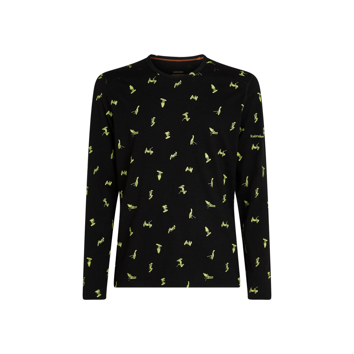 Icebreaker Men's 200 Oasis Long Sleeve Crewe Snow Day Crew Black/Peridot/AOP / Small-Black/Peridot/AOP / Medium-Black/Peridot/AOP / Large-Black/Peridot/AOP / X-Large-Atlantis/Topaz/AOP / Small #- 53 Degrees North 