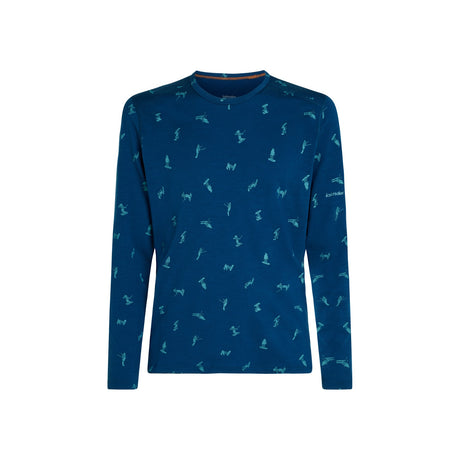 Icebreaker Men's 200 Oasis Long Sleeve Crewe Snow Day Crew Black/Peridot/AOP / Small-Black/Peridot/AOP / Medium-Black/Peridot/AOP / Large-Black/Peridot/AOP / X-Large-Atlantis/Topaz/AOP / Small #- 53 Degrees North 