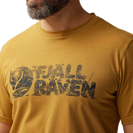 Fjällräven Men's Lush Logo T-Shirt Acorn / Small-Acorn / Medium-Acorn / Large-Acorn / X-Large-UN Blue / Small - 53 Degrees North 