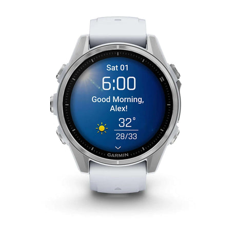 Garmin Fenix 8 - 43mm AMOLED Smartwatch Silver/Whitestone - 53 Degrees North 