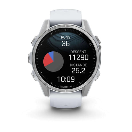 Garmin Fenix 8 - 43mm AMOLED Smartwatch Silver/Whitestone - 53 Degrees North 