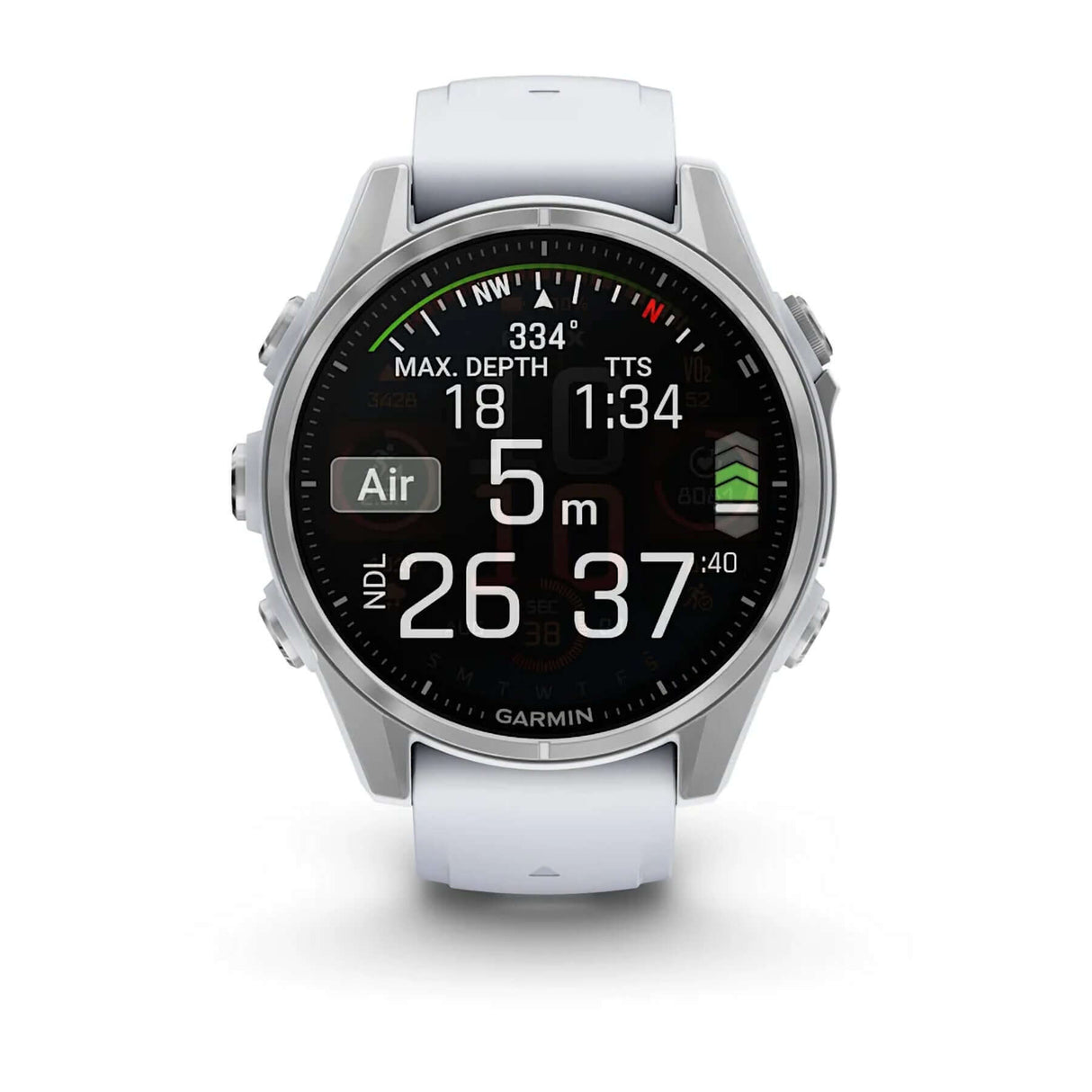 Garmin Fenix 8 - 43mm AMOLED Smartwatch Silver/Whitestone - 53 Degrees North 